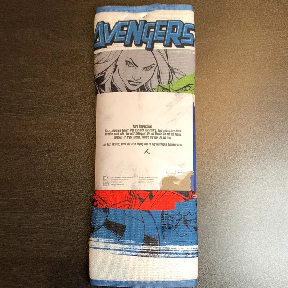 Avengers 2PK Kitchen Towels and Dish Drying Mat